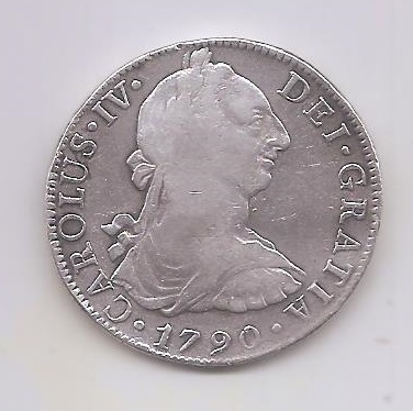 ESPAÑA CARLOS IV DEL AÑO 1790 DE 8 REALES