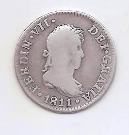 SPAIN FERDINAND VII 1811 2 REALES