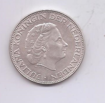 HOLANDA DEL AÑO 1966 DE 2 1/2 GULDEN