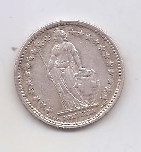 SUIZA DEL AÑO 1941 DE 2 FRANCOS