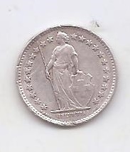 SUIZA DEL AÑO 1946 DE 1/2 FRANCO