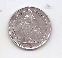 SUIZA DEL AÑO 1951 DE 1/2 FRANCO