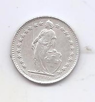 SUISSE DE L'ANNÉE 1956 DE 1/2 FRANC