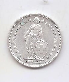 SUISSE DE L'ANNÉE 1956 DE 1 FRANC