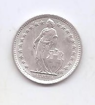 SUISSE DE L'ANNÉE 1957 DE 1/2 FRANC