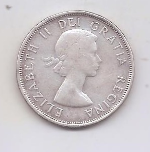 CANADA DEL AÑO 1955 DE 50 CENTIMOS