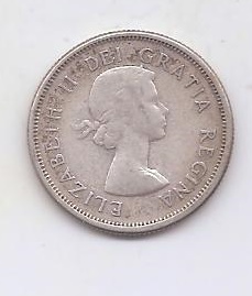 CANADA DEL AÑO 1958 DE 25 CENTIMOS