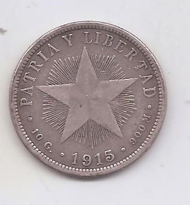 CUBA DEL AÑO 1915 DE 40 CENTAVOS