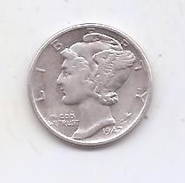 ESTADOS UNIDOS DEL AÑO 1942 DE 1 DIME