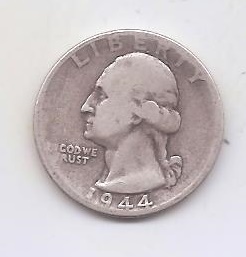ESTADOS UNIDOS DEL AÑO 1944 DE 1/4 DOLAR