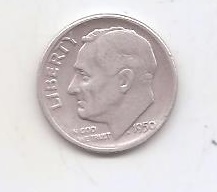 ESTADOS UNIDOS DEL AÑO 1950 DE 1 DIME