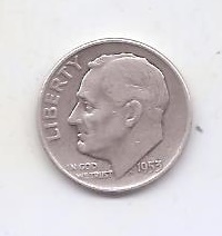 ESTADOS UNIDOS DEL AÑO 1953 DE 1 DIME