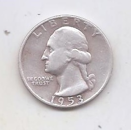 ESTADOS UNIDOS DEL AÑO 1953 DE 1/4 DOLAR