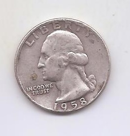 ESTADOS UNIDOS DEL AÑO 1958 DE 1/4 DOLAR