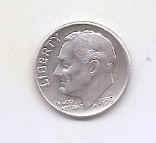 ESTADOS UNIDOS DEL AÑO 1959 DE 1 DIME