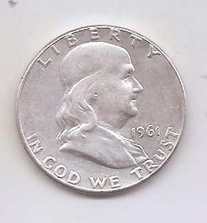 ESTADOS UNIDOS DEL AÑO 1961 DE 1/2 DOLAR