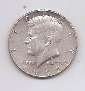 ESTADOS UNIDOS DEL AÑO 1965 DE 1/2 DOLAR