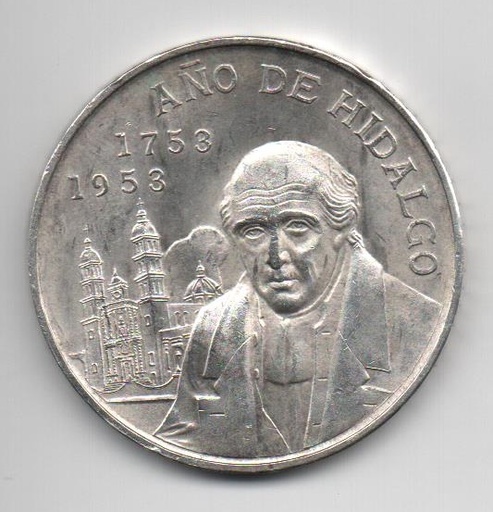 MEXICO DEL AÑO 1953 DE 5 PESOS
