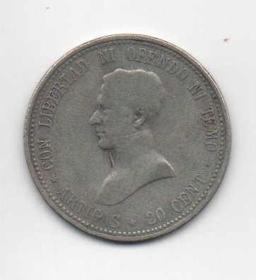 URUGUAY 1920 20 CENTESIMOS