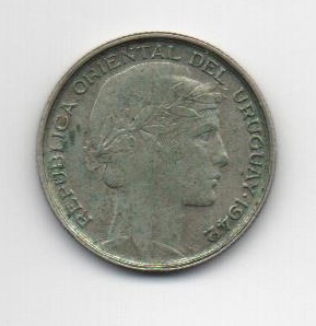 URUGUAY 1942 20 CENTESIMOS