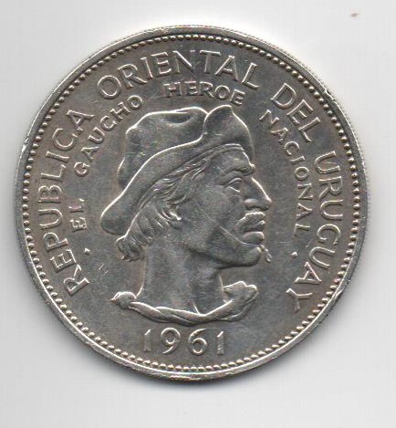 URUGUAY 1961 10 PESOS