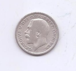 GRAN BRETAÑA DEL AÑO 1925 DE 6 PENIQUES