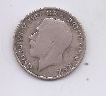 GRAN BRETAÑA DEL AÑO 1921 DE 1/2 CROWN