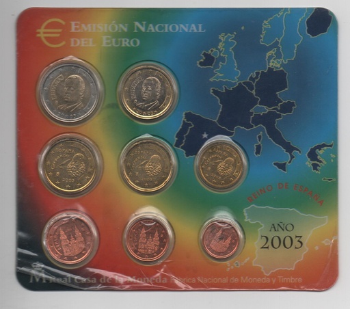 ESPAÑA DEL AÑO 2003 EUROSET FDC