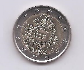 BELGICA DEL AÑO 2012 DE 2 EUROS CONMEMORATIVAS