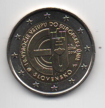 ESLOVAQUIA DEL AÑO 2014 DE 2 EUROS CONMEMORATIVAS