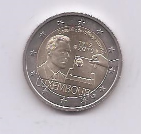 LUXEMBURGO DEL AÑO 2019 DE 2 EUROS CONMEMORATIVAS