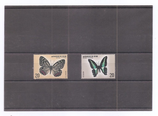 COREA DEL SUR DEL AÑO 1976 MARIPOSAS