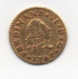 SPAIN FERDINAND VI 1747 1/2 ESCUDO