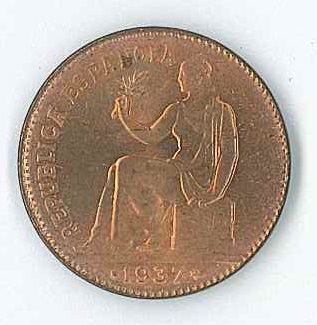 SEGUNDA REPUBLICA DEL AÑO 1937 DE 50 CENTIMOS