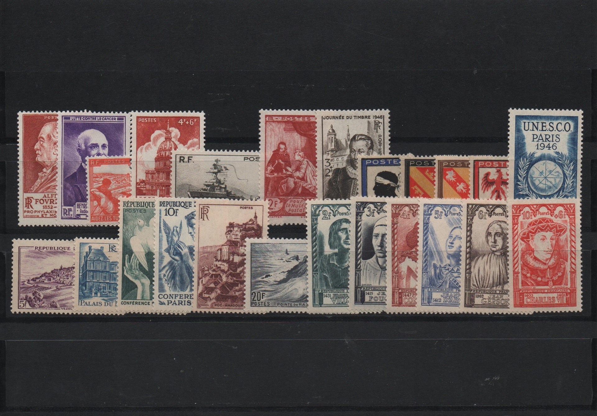 1946 FRANCE COMPLETE STAMPS YEAR