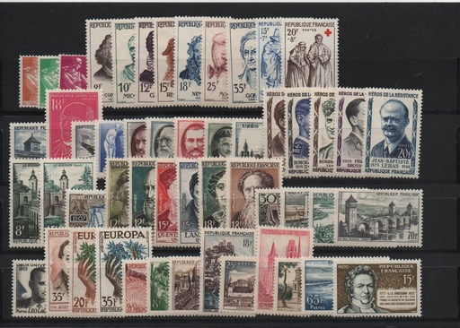 AÑO 1957 COMPLETO SELLOS FRANCIA