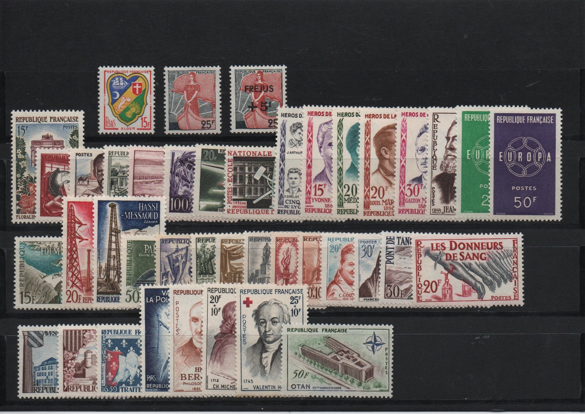 1959 FRANCE COMPLETE STAMPS YEAR
