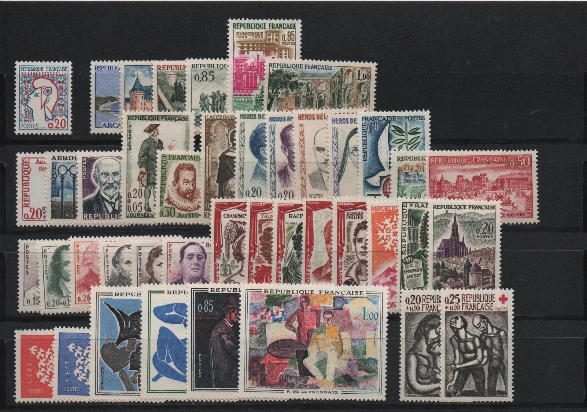 AÑO 1961 COMPLETO SELLOS FRANCIA