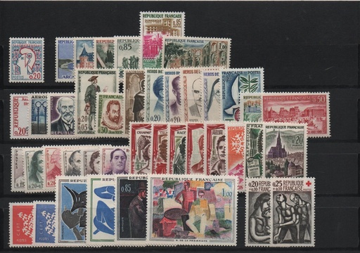 AÑO 1961 COMPLETO SELLOS FRANCIA