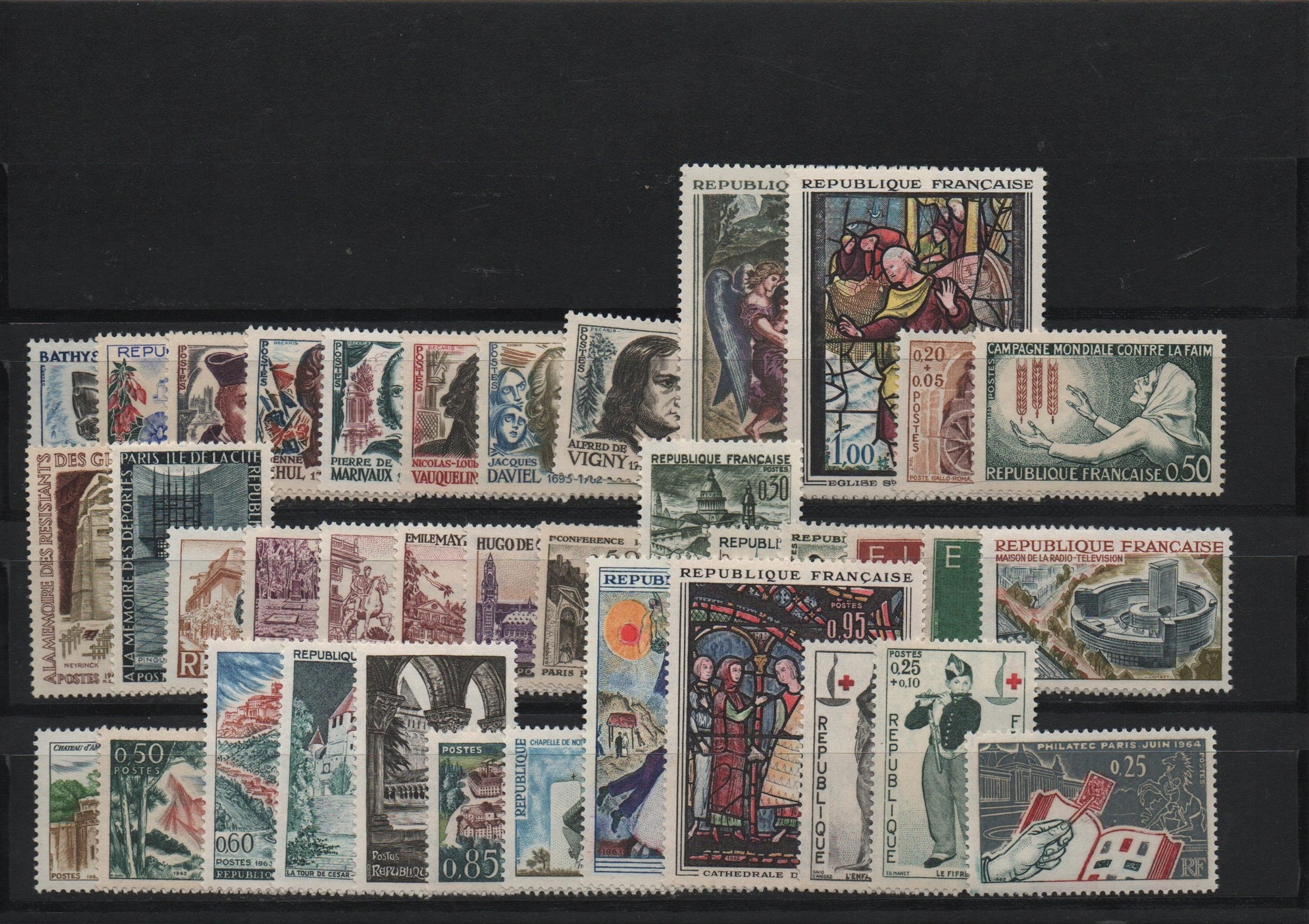 1963 FRANCE COMPLETE STAMPS YEAR