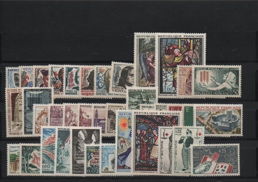 AÑO 1963 COMPLETO SELLOS FRANCIA