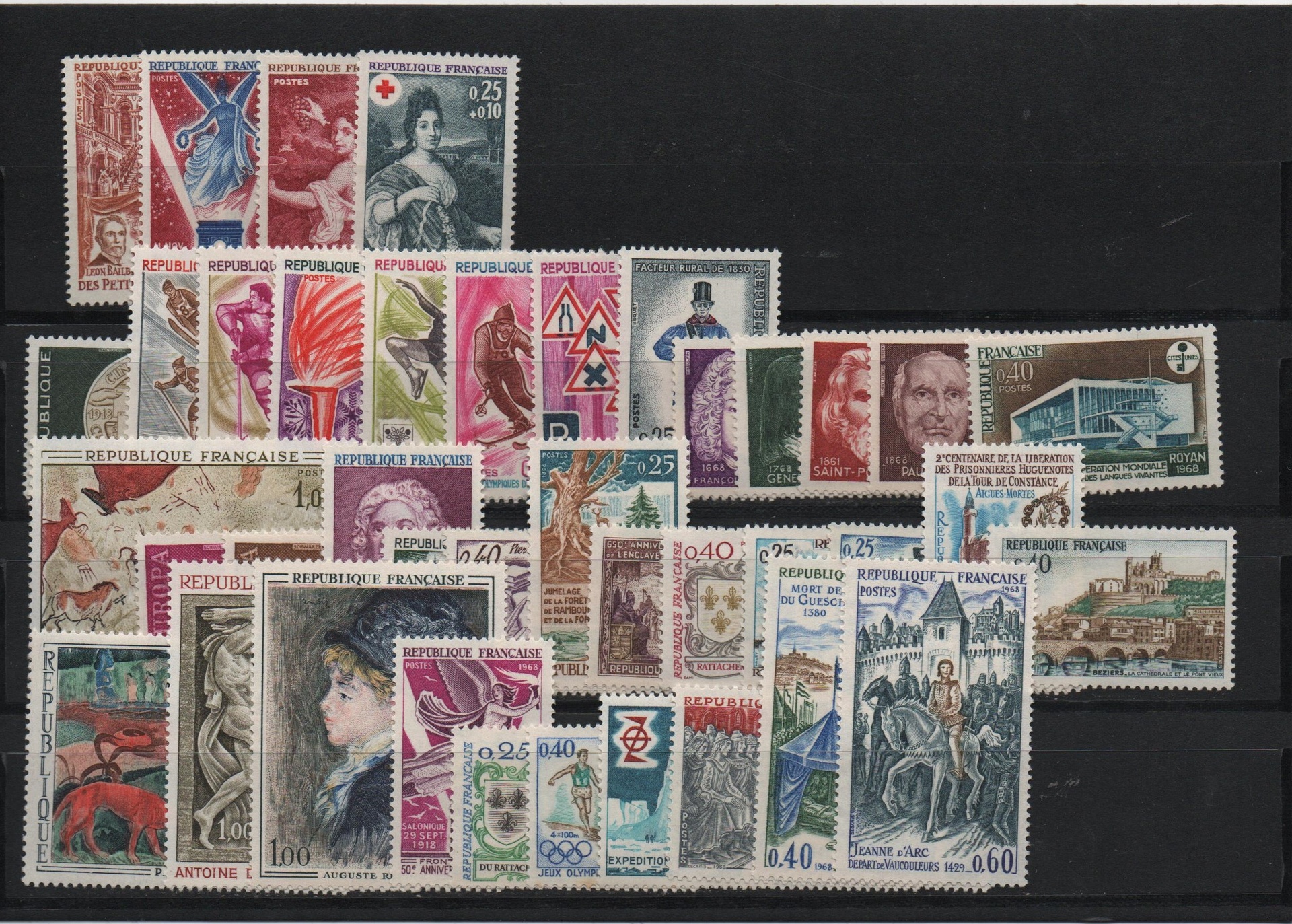 YEAR 1968 FULL SET FRANCE STAMPS