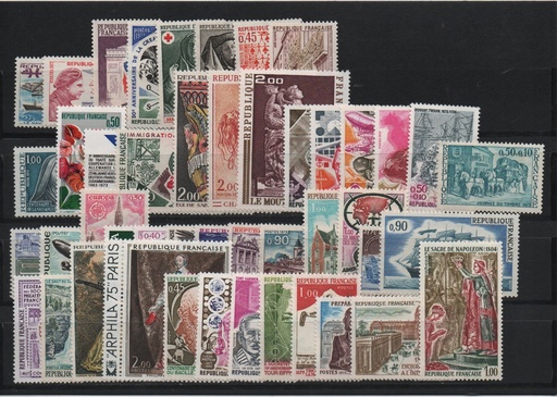 AÑO 1973 COMPLETO SELLOS FRANCIA