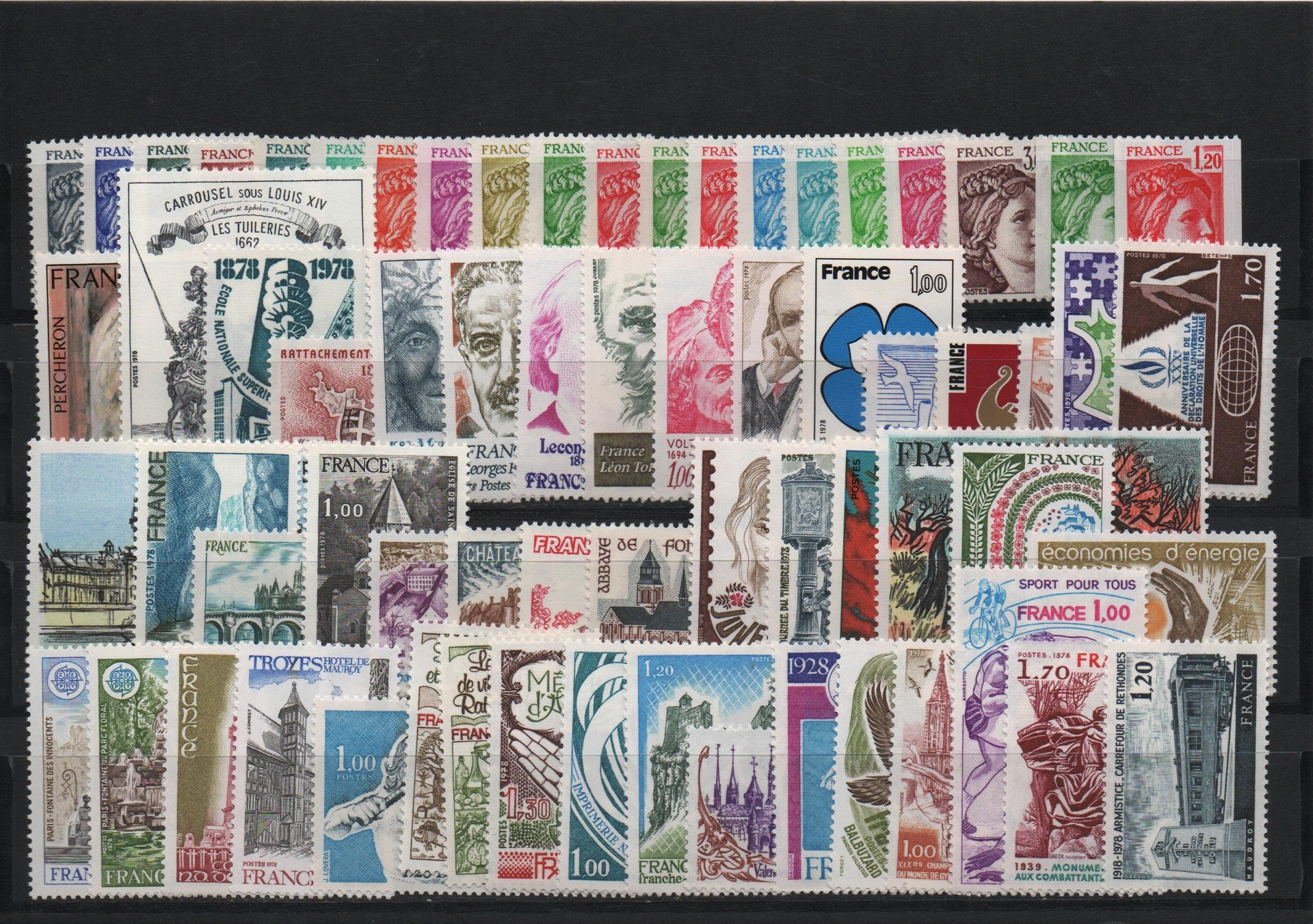 YEAR 1978 FULL SET FRANCE STAMPS