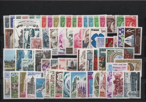 AÑO 1978 COMPLETO SELLOS FRANCIA