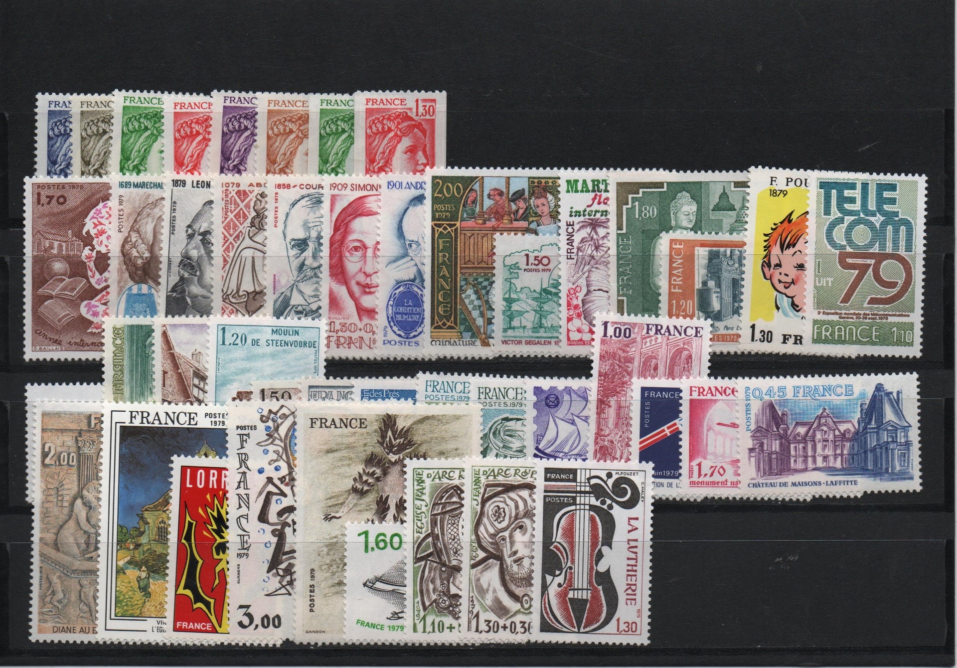 YEAR 1979 FULL SET FRANCE STAMPS