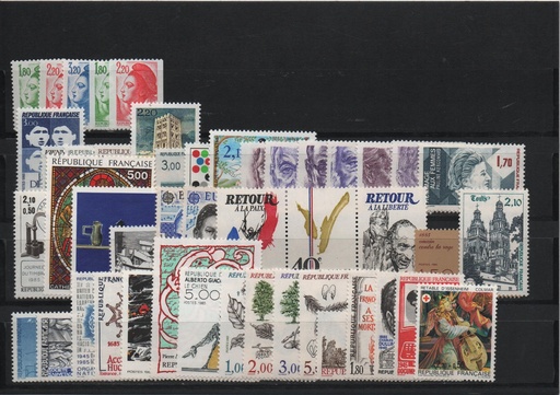 AÑO 1985 COMPLETO SELLOS FRANCIA
