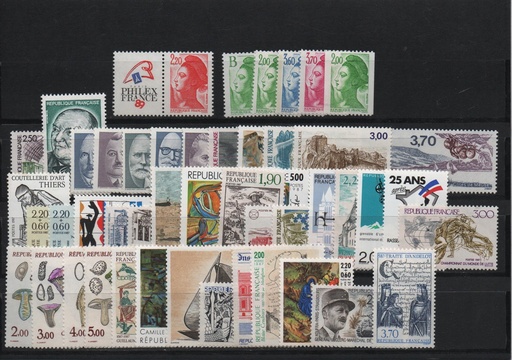 AÑO 1987 COMPLETO SELLOS FRANCIA