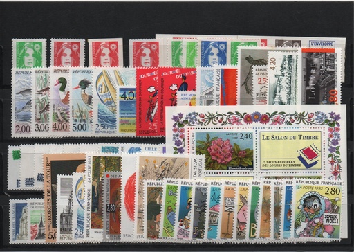 AÑO 1993 COMPLETO SELLOS FRANCIA