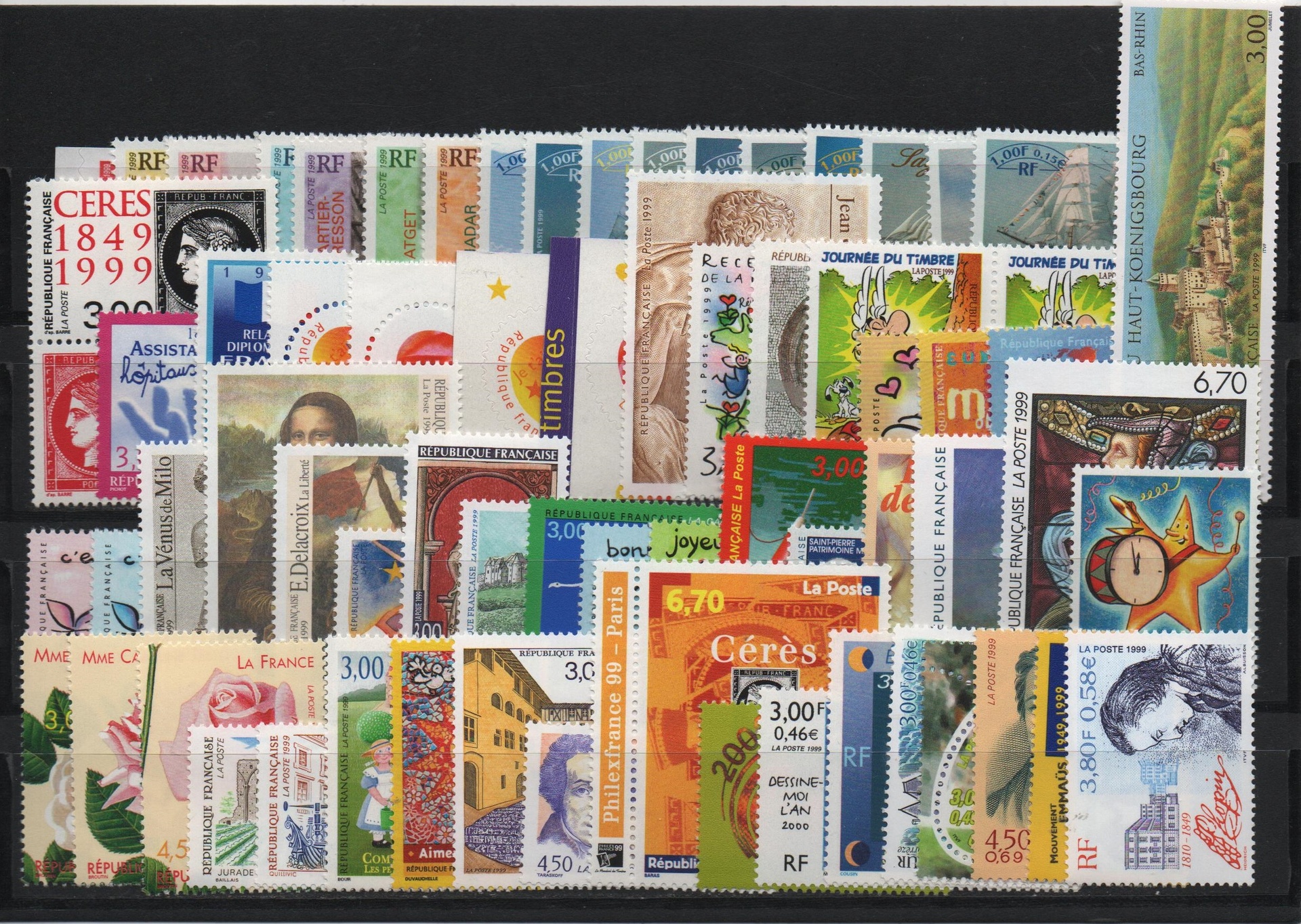 YEAR 1999 FULL SET FRANCE STAMPS